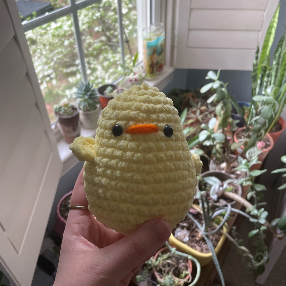 handmade crocheted duck